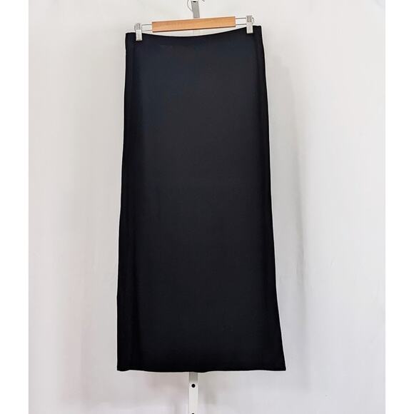 Reformation Top Skirt Set Black Rylan Two Piece Knit Twist Front Misses Size L - Picture 4 of 11